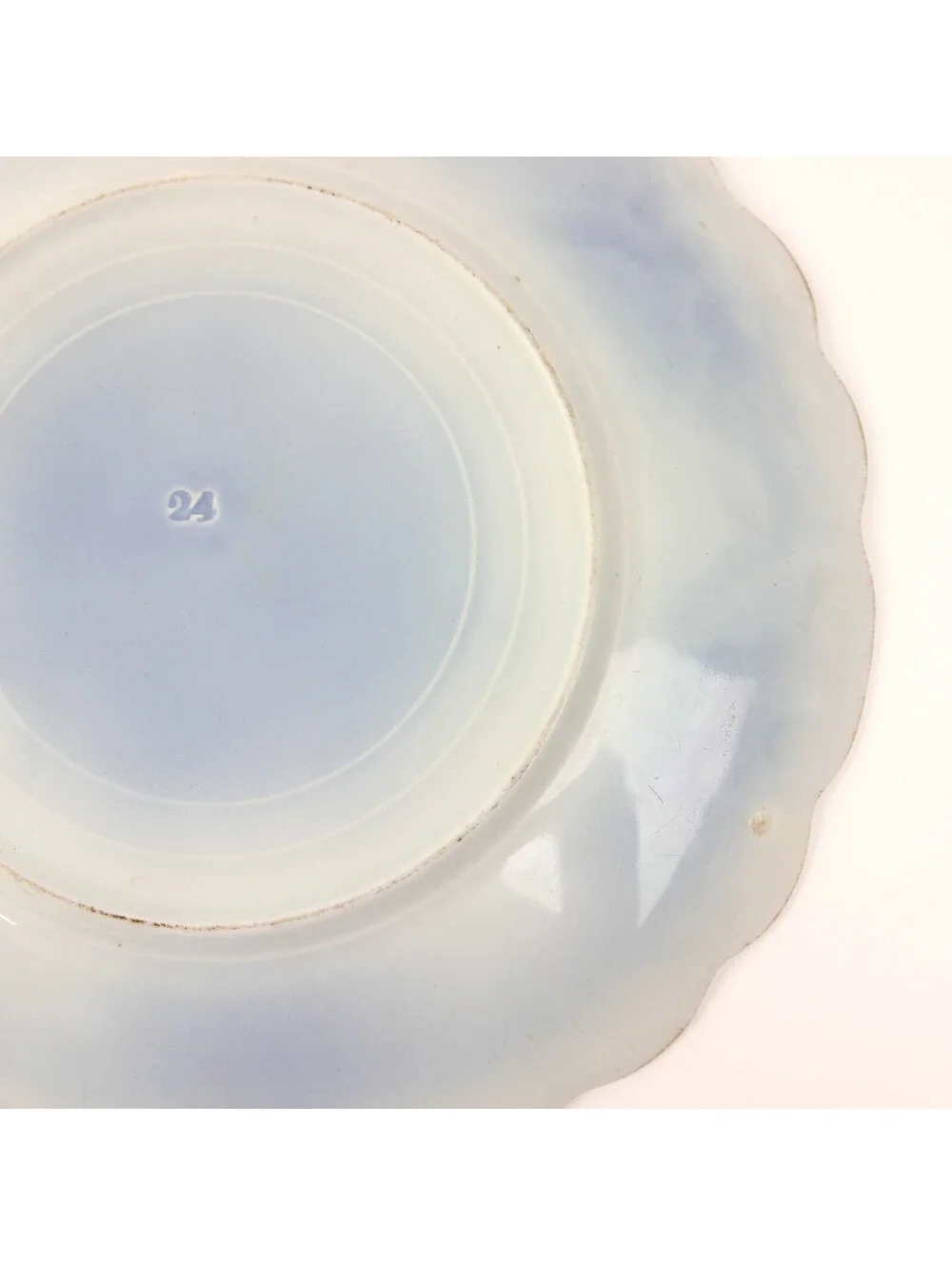 Antique WH Grindley Marlborough No Gold Flow Blue 9” Plate Staffordshire England
